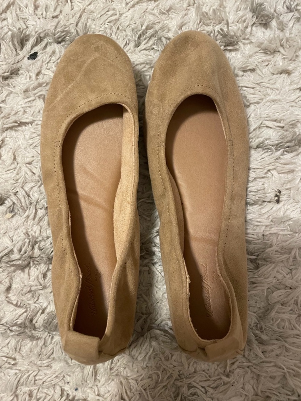 Universal Thread Suede Ballet Flats in Light Brown